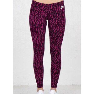 Nike Leg-A-See Magenta and Black Leggings - Size Extra Small